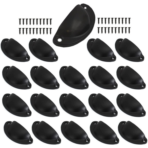 ABS 20 Pack Hardware Bin Cup Drawer Pull, Handles